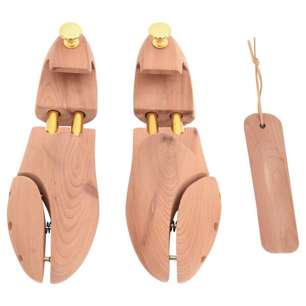 vidaXL Shoe Stretcher with Shoe Horn EU 42-43 Solid Wood Cedar