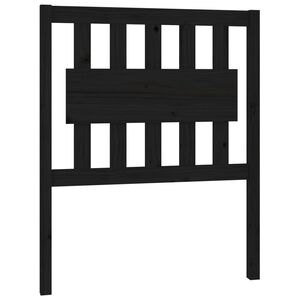 vidaXL Bed Headboard Black 80.5x4x100 cm Solid Wood Pine