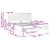 vidaXL Bed Frame Concrete Grey 200 x 200 cm Engineered Wood