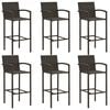 vidaXL 7 Piece Garden Bar Set Brown