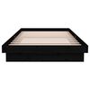 vidaXL Bed Frame without Mattress Black Solid Wood 100x200 cm