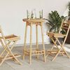 vidaXL Outdoor Bar Table Round Ø55x100 cm Bamboo