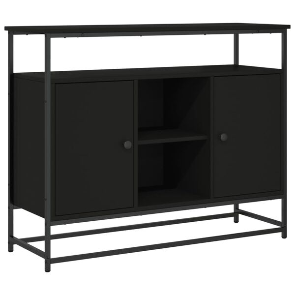 vidaXL Sideboard Black 100x35x80 cm Engineered Wood