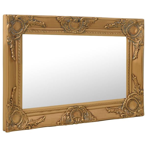 vidaXL Wall Mirror Baroque Style 60x40 cm Gold