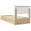 vidaXL Storage Bed with Drawer Sonoma Oak 90 x 200 cm Engineered Wood