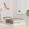 vidaXL Bed Frame White 80 x 210 cm Solid Pine Wood