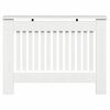 vidaXL Radiator Cover High Gloss White 112 x 19 x 81.5 cm