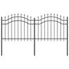 vidaXL Garden Fence Grey 240 x 140 cm Powder-coated steel