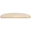 vidaXL Stair Mats 20 pcs 65x21x4 cm Cream Half Round Large