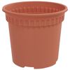 vidaXL Round Flower Pot 24 pcs Brick Red &Oslash; 15 x 12 cm Plastic