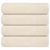 vidaXL Shower Towels "FROGN" 4 pcs Cream 70x140 cm 360 gsm
