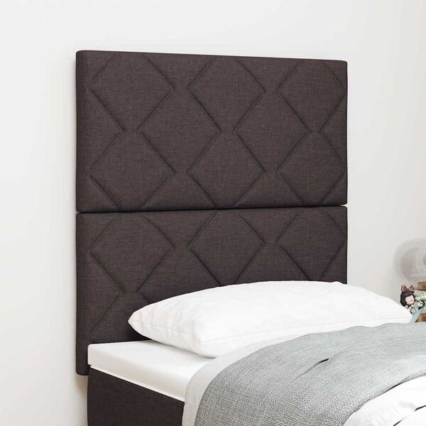 vidaXL Headboard with Headboard Dark Brown 80 cm Faux Leather