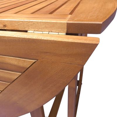 vidaXL 9 Piece Folding Outdoor Dining Set Solid Acacia Wood