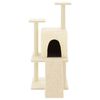 vidaXL Cat Tree with Sisal Scratching Posts Cream 110 cm