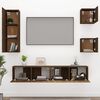 vidaXL 5 Piece TV Cabinet Set Brown Oak Engineered Wood