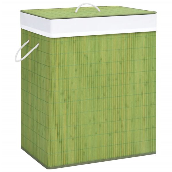 vidaXL Bamboo Laundry Basket Green 100 L