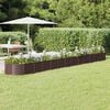 vidaXL Garden Raised Bed Galvanised Steel 512x80x36 cm Brown