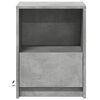 vidaXL Bedside Cabinet with LED Lights Concrete Grey Engineered Wood