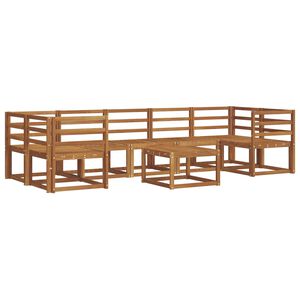 vidaXL Outdoor Sofa Set 8 pcs Natural Solid Acacia Wood
