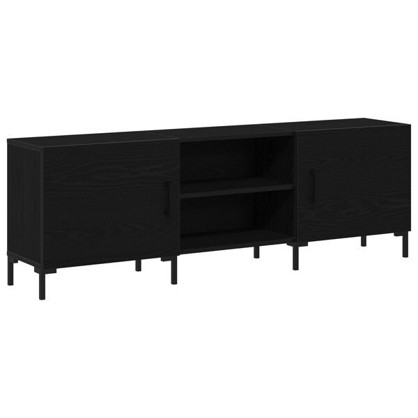vidaXL TV Cabinet Set Black Oak 150 x 30 x 50 cm Engineered Wood