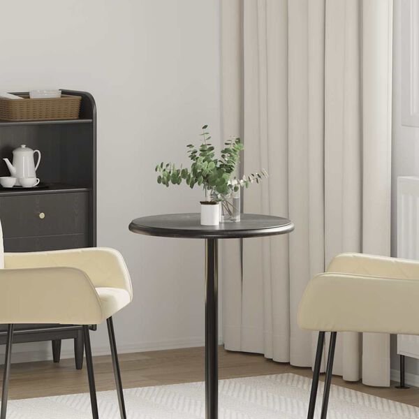 vidaXL Table Top Black &Oslash;50x2.5 cm Marble