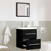 vidaXL Bathroom Furniture Set with Drawer Black 41 x 38.5 x 48 cm