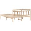 vidaXL Bed Frame Brown 140 x 190 cm Solid Pine Wood