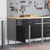 vidaXL Work Cabinet with Drawer 2 pcs Black and Grey 100 x 55 x 85 cm
