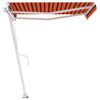 vidaXL Freestanding Manual Retractable Awning 300x250 cm Orange/Brown