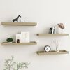 vidaXL Loggia Wall Shelves 4 pcs Oak 60x15x4 cm MDF