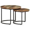 vidaXL Nesting Tables 2 pcs Solid Reclaimed Wood