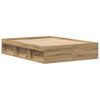 vidaXL Bed Frame without Mattress Artisan Oak 135x190 cm Engineered Wood