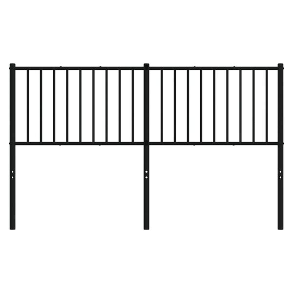 vidaXL Metal Replace Headboard Black 150 cm