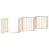 vidaXL Dog Gate with Door Foldable 6 Panels 300 cm Poplar Wood