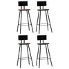 vidaXL Bar Chair | Set of 4 | Multicolour | Solid reclaimed wood and steel