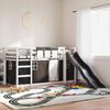 vidaXL Bunk Bed without Mattress with Slide White and Black 90x200 cm