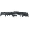 vidaXL Garden Sofa Set 10 pcs Black Steel