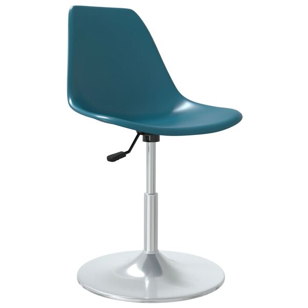 vidaXL Swivel Dining Chairs 4 pcs Turquoise PP