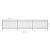 vidaXL Fence 600 x 150 cm Powder coated steel
