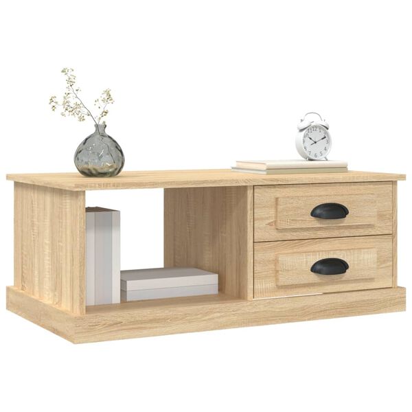 vidaXL Coffee Table Sonoma Oak 90x50x35 cm Engineered Wood