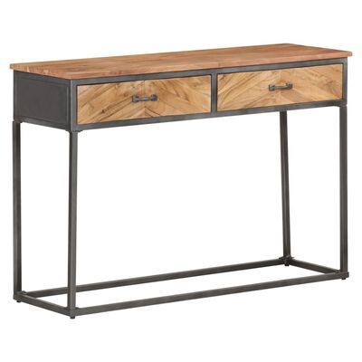 vidaXL Console Table 110x35x75 cm Solid Acacia Wood