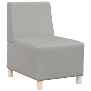 vidaXL Modular Sofa Unit Armless Cloud Grey 55 cm Fabric
