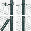 vidaXL Fence Post Green 50 x 0.8 m (25 mm mesh) Steel and PVC