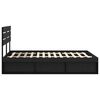 vidaXL Bed Frame with Headboard Black 160 x 200 cm Solid Pine Wood