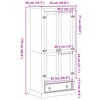vidaXL Wardrobe Corona 76x50x170 cm Solid Wood Pine