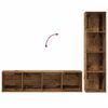 vidaXL Book Cabinets 3 pcs Old Wood Engineered Wood