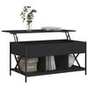 vidaXL Coffee Table Black 100x55x50 cm Engineered Wood and Metal