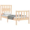 vidaXL Bed Frame without Mattress Small Single Solid Wood Pine