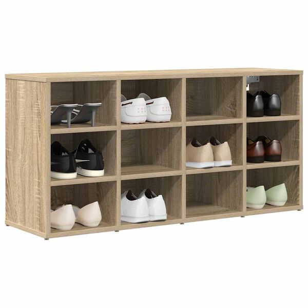 vidaXL Shoe Cabinet Sonoma Oak 103 x 30 x 51 cm Engineered Wood