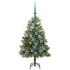 vidaXL Artificial Hinged Christmas Tree with Cones Green 120 cm